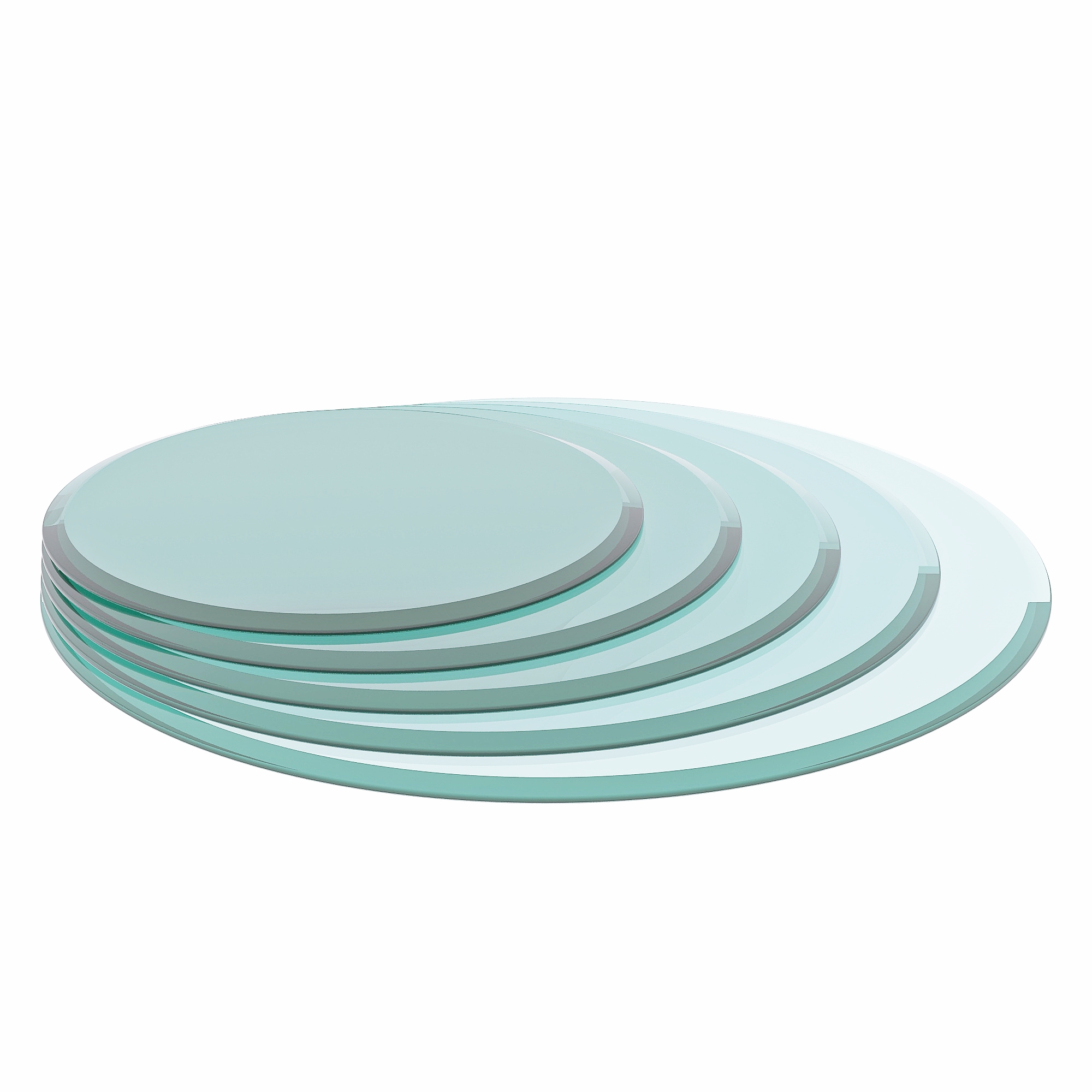 20 Inch Round Tempered Glass Table Black 0.25 4