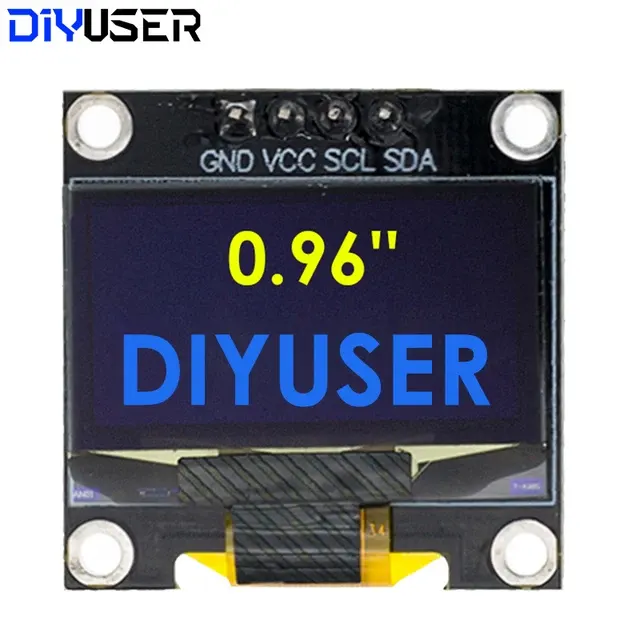 0.96-Inch White OLED Display, I2C 3