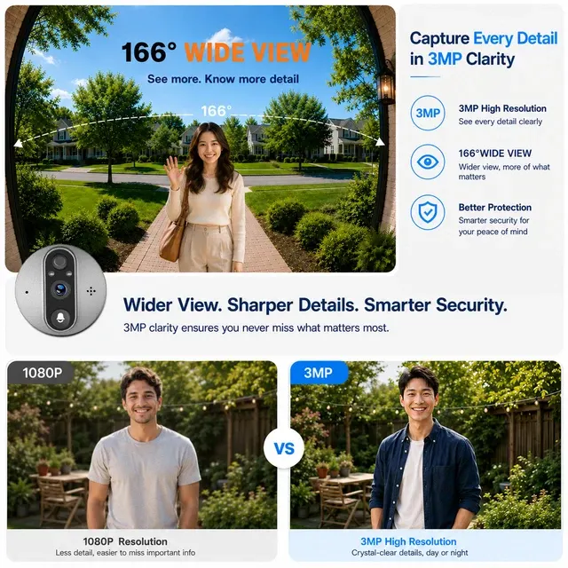 1080P WiFi Video Doorbell Camera Motion Sensor 4