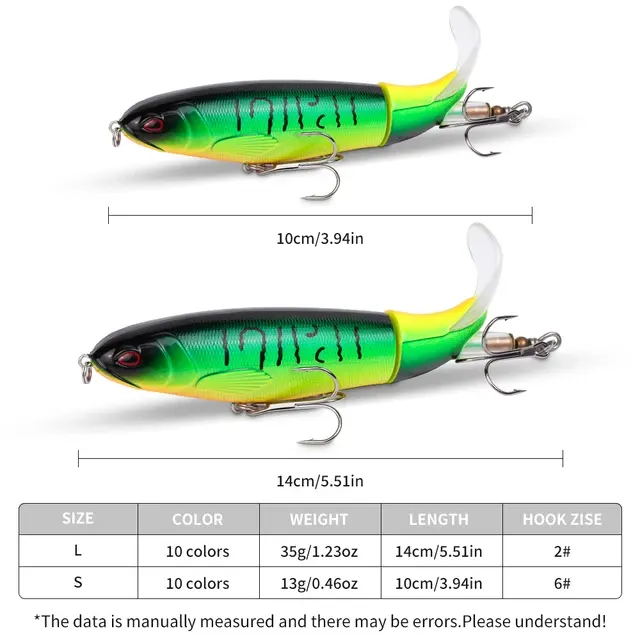 10 cm Fishing Lure Kit with Propeller Tail 4