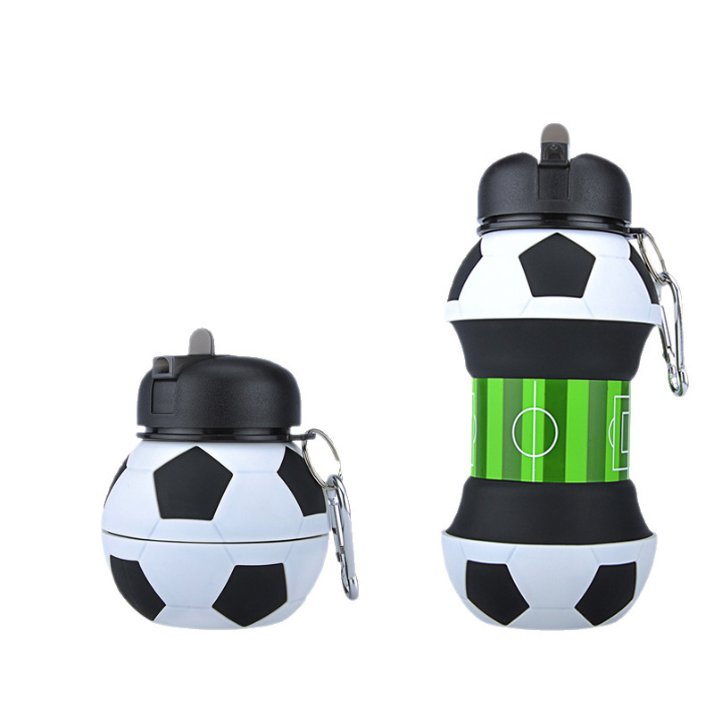 High MOQ Collapsible Silicone Water Bottle Soccer Ball