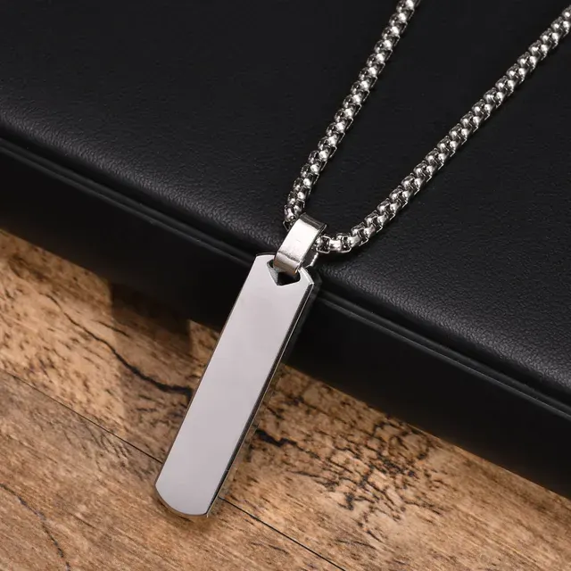 Engraved Bar Necklace 4