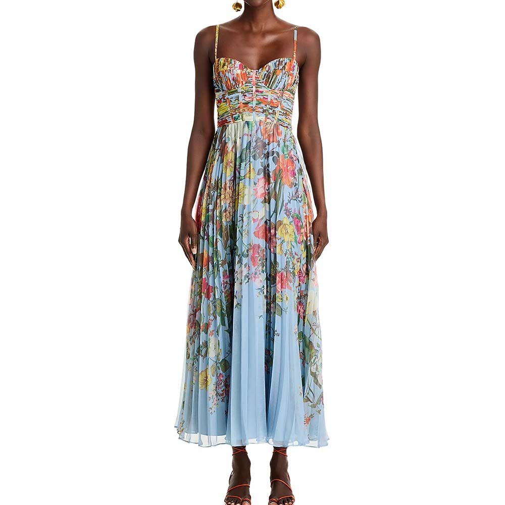 Long Lace Floral Maxi Dress for Women