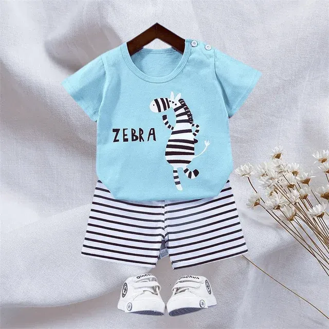 Kids Zebra Print Cotton Summer Set 1