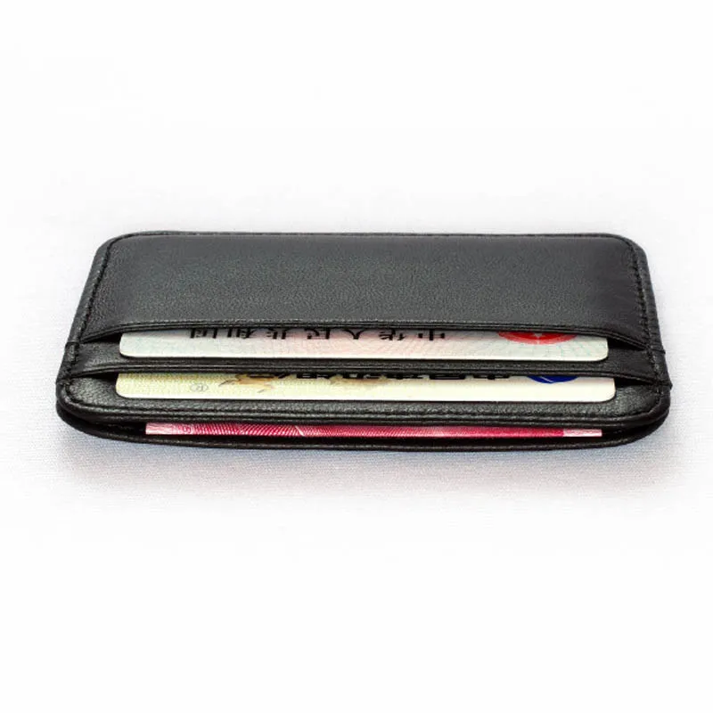 Neue Dünne 100% Schaffell Echtes Leder Männer Brieftasche 4