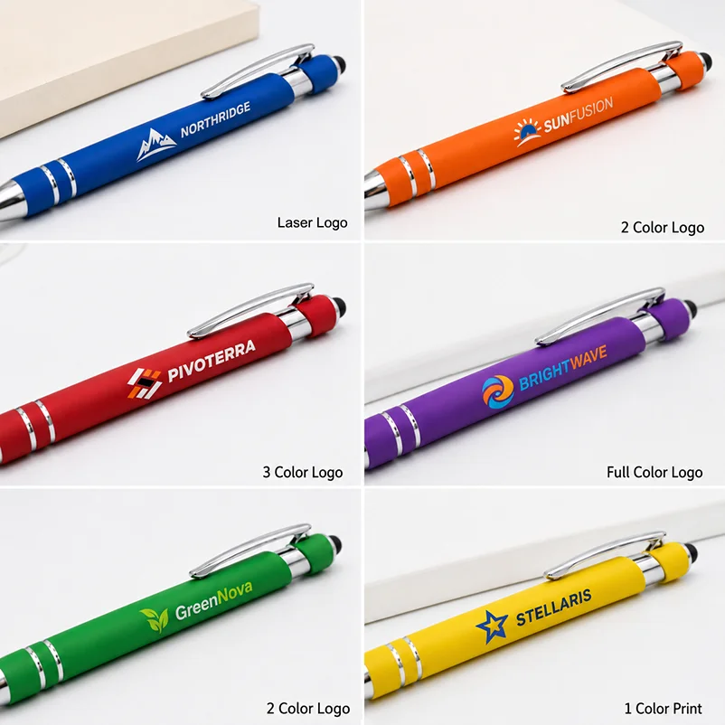 Business Gift Ball Point Soft Cover Promotional Metal 4