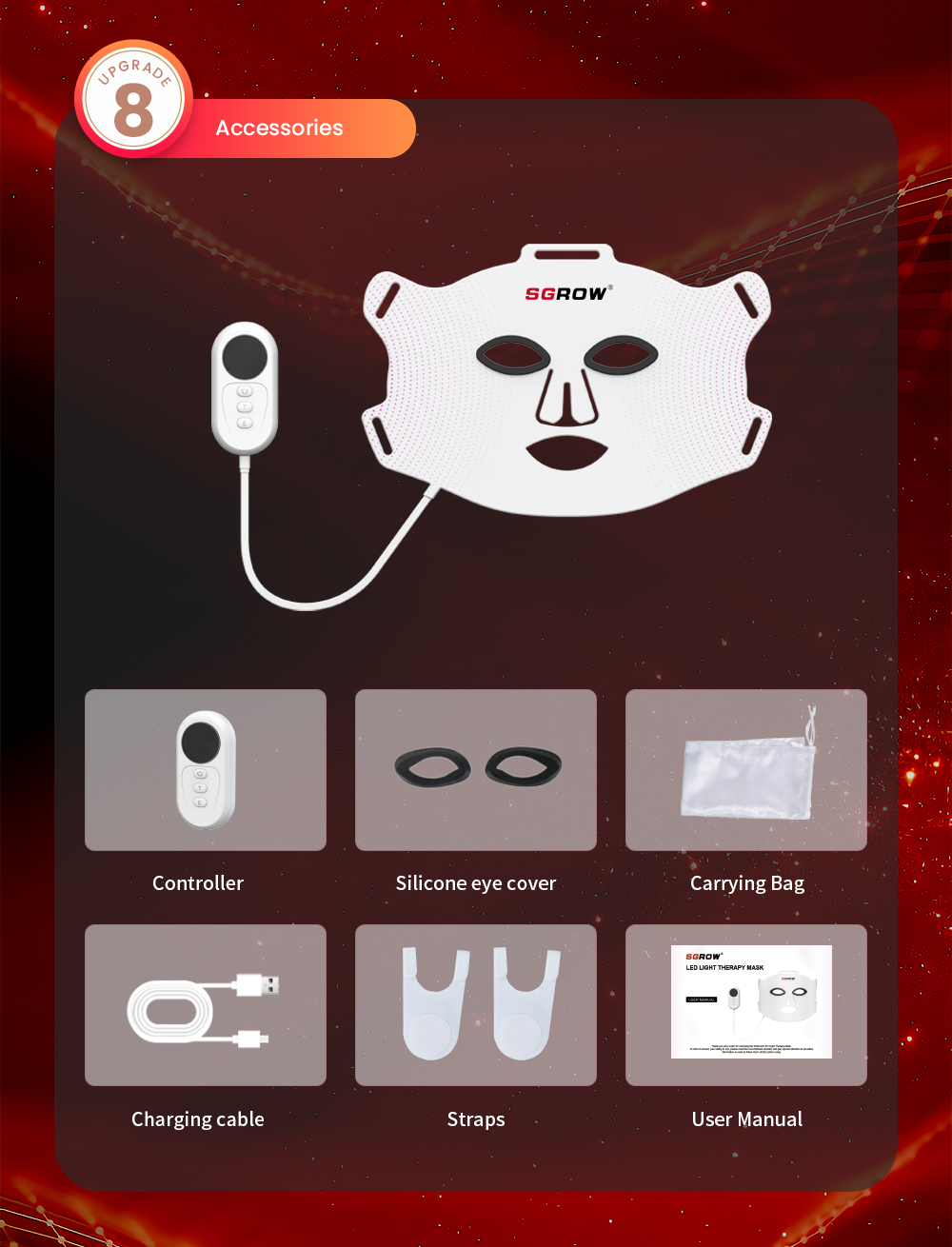 LED-Gesichtsmaske Rotlicht 4