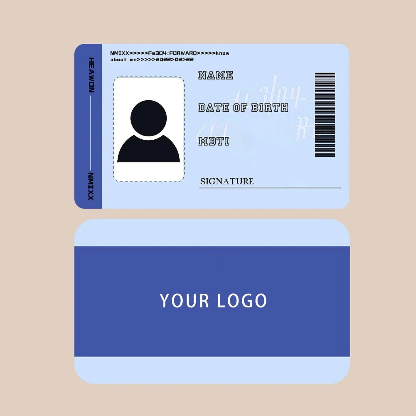 Wasserdichte PVC-Ausweise für Mitarbeiter Individuell Anpassbar Kostenloses Design