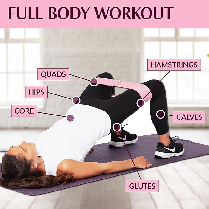 Fabric Hip Resistance Bands Non Slip High Elastic 4