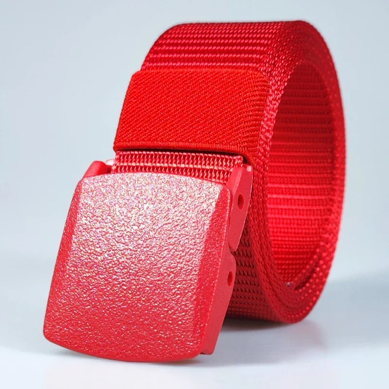 Rot Automatische Schnalle Nylon Taktische Männer Gürtel Taille