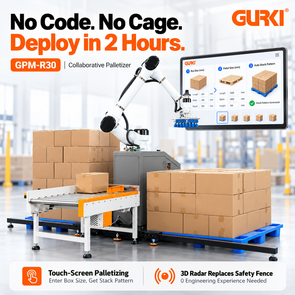 Collaborative Carton Palletizing Robot