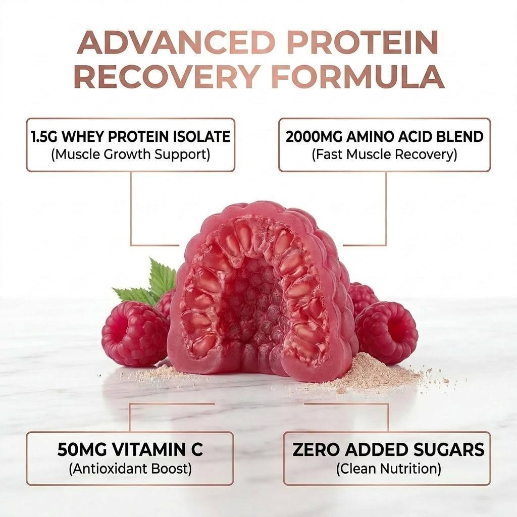 Sugar-Free Whey Protein Gummies, 60 Count 2