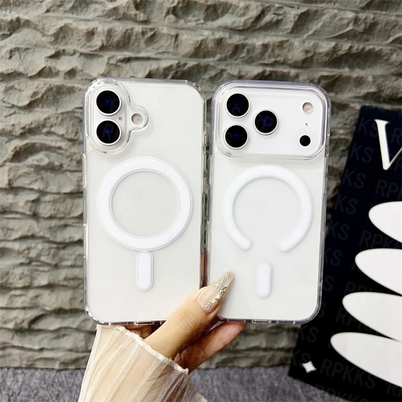Magnetic Wireless Charge Clear Case For IPhone 17 3