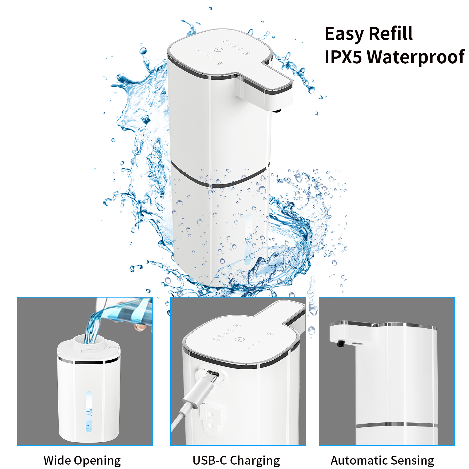 420ml Automatic Soap Dispenser Infrared Sensor Touchless Dish 4