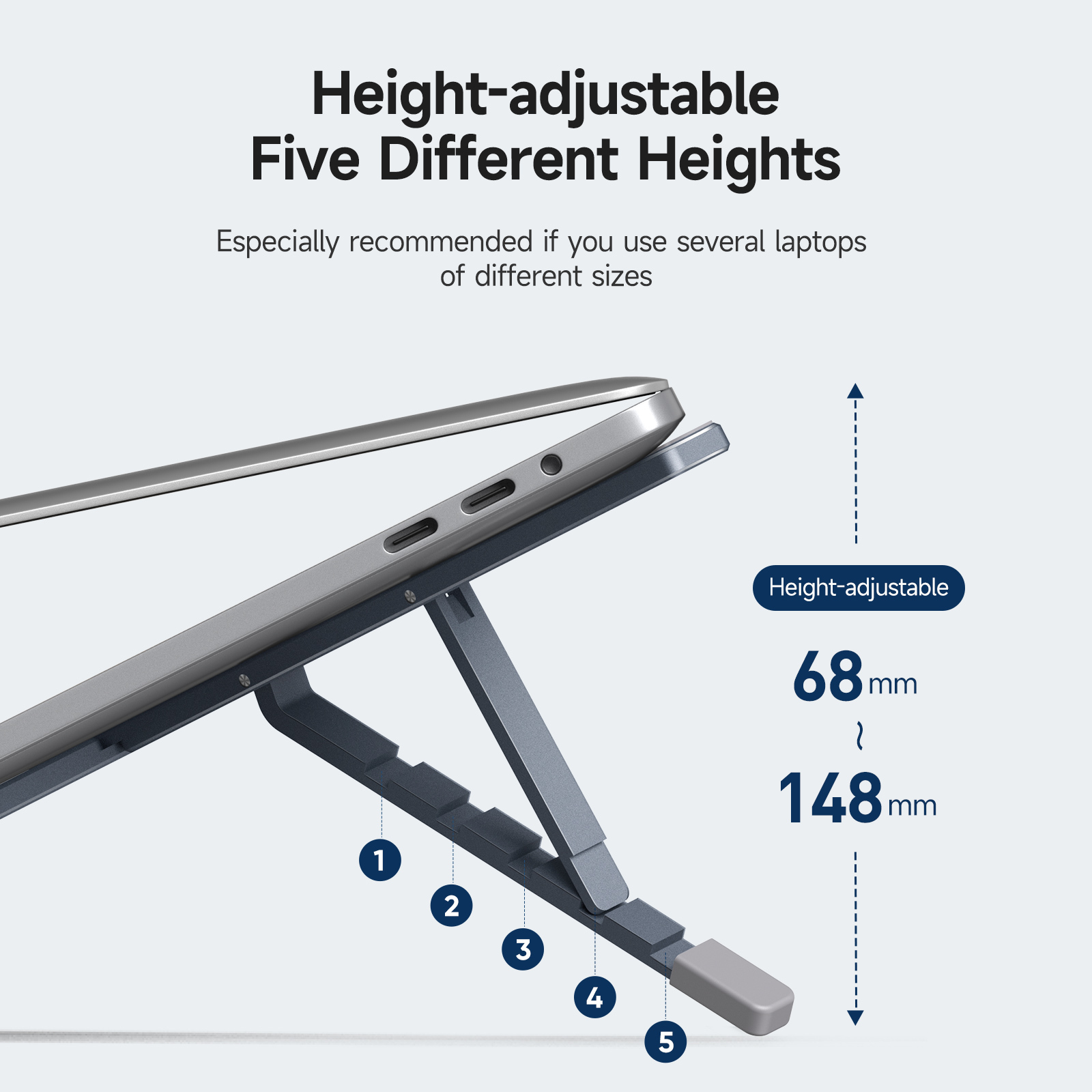 Foldable X-Shape Aluminum Laptop Stand 4