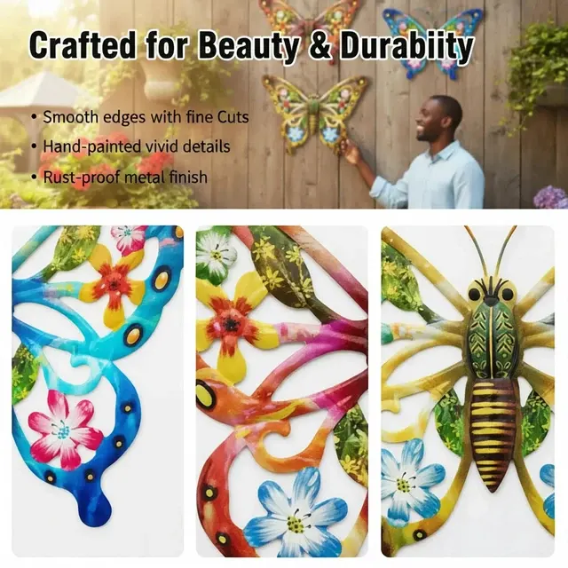 Metal Butterfly Wall Decor 3