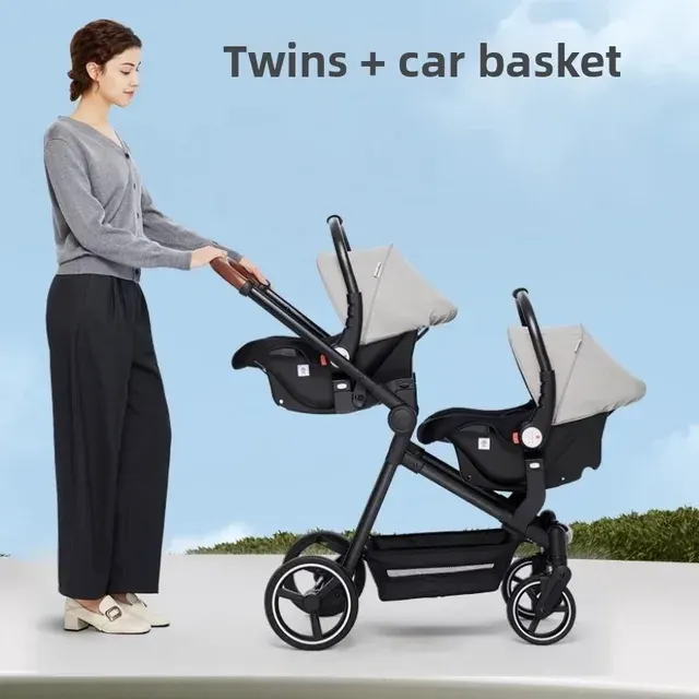 Double Stroller with Two Car Seats 3