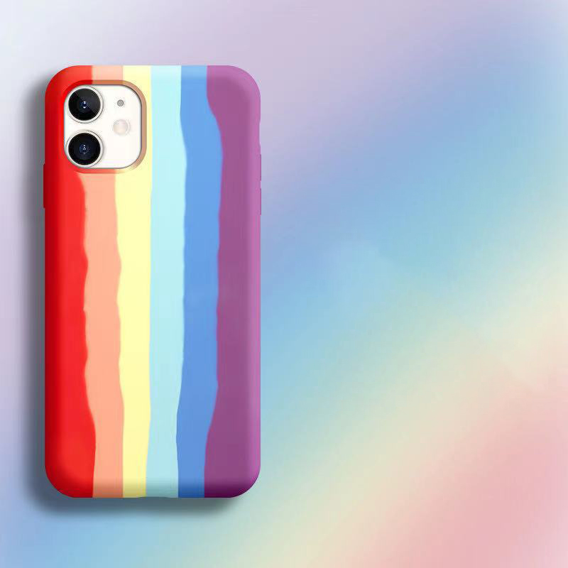 Compatible With Apple Phone Case 11 Rainbow Liquid