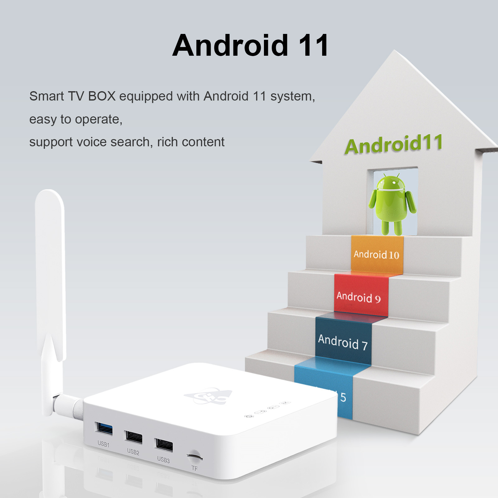 8K Android Smart TV Box mit Sprachfernbedienung 3