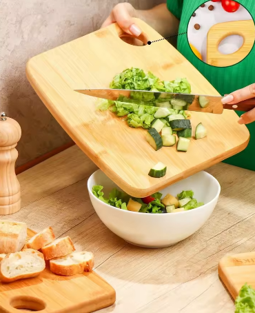 Bamboo Chopping Board Trio, Large to Small 3
