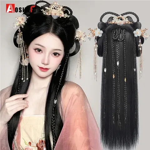 hanfu headpiece wig