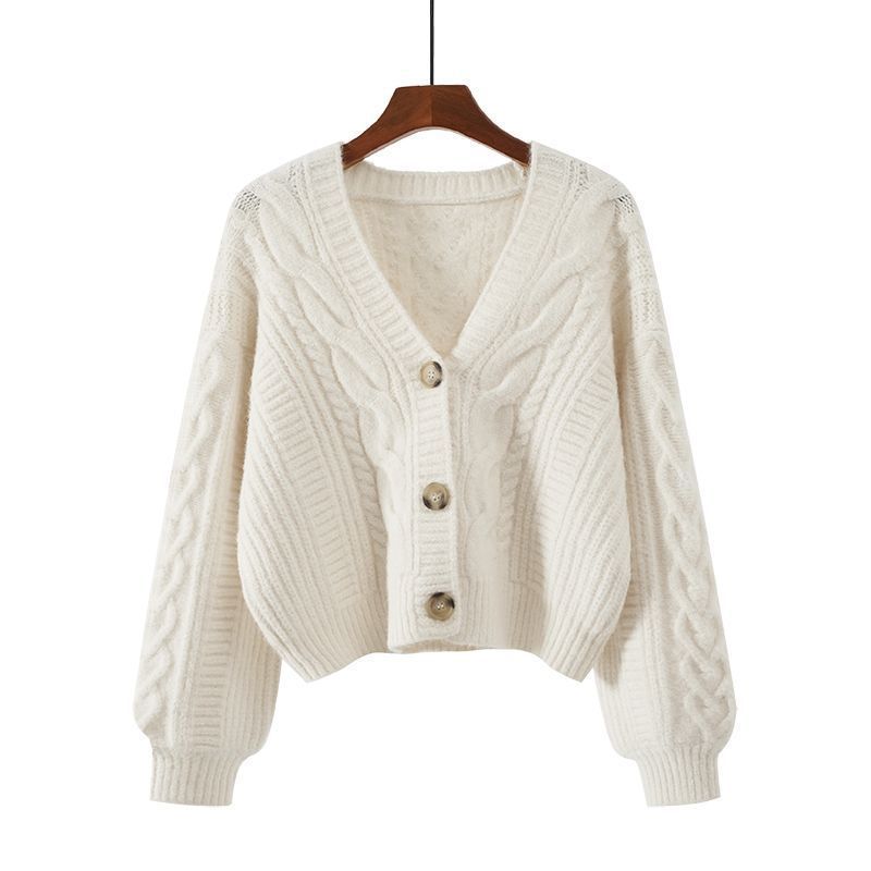 Cable - Knit Open Front Cardigan Vintage Slouchy 4