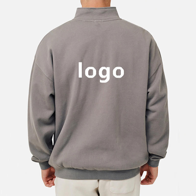 Men's Oversized Fleece Golf Quarter-Zip Pullover 4