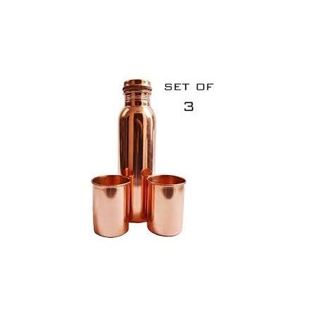 Copper Water Bottle With Time Marker 1 Liter