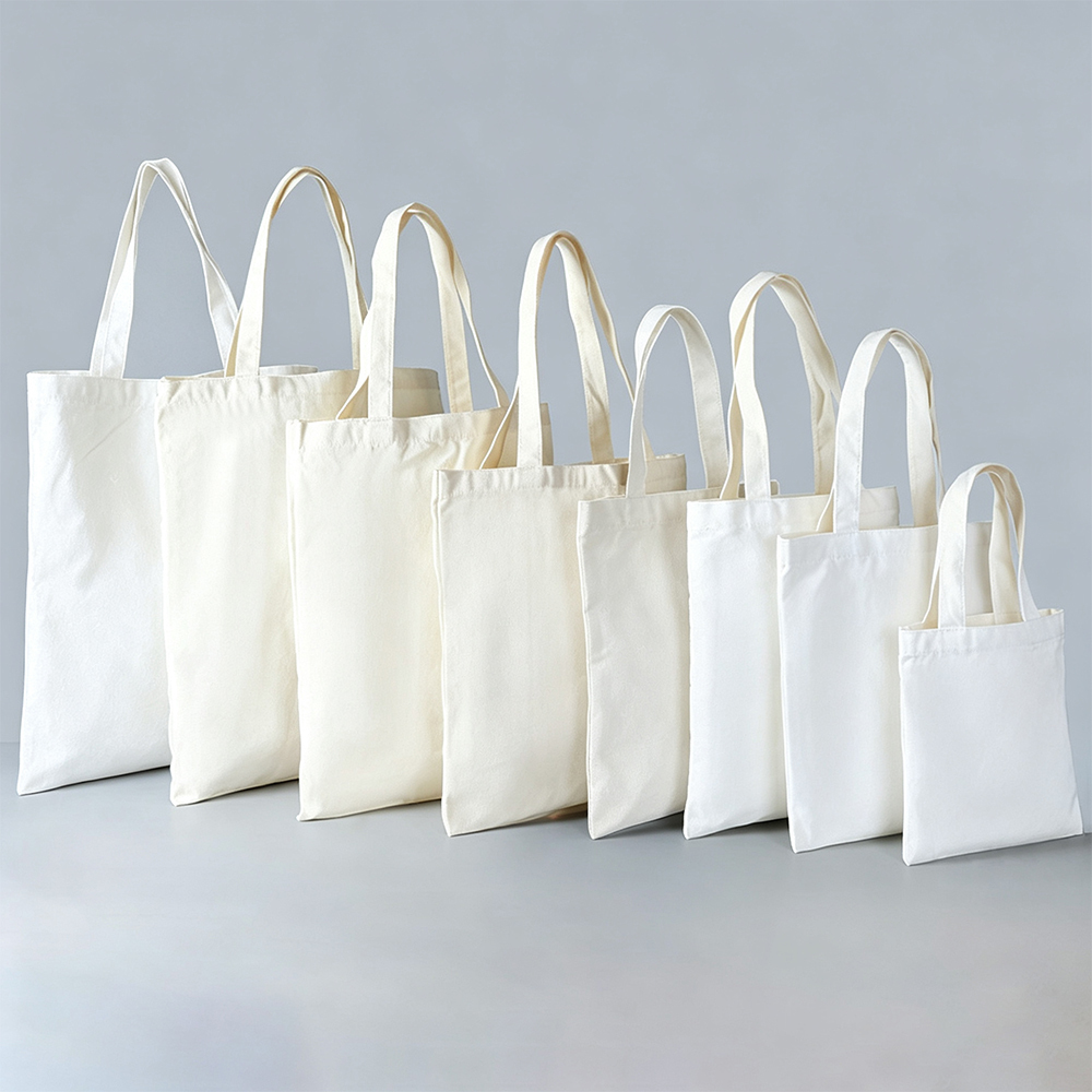 Customizable Size Solid Color Canvas Tote Bag Shoulder