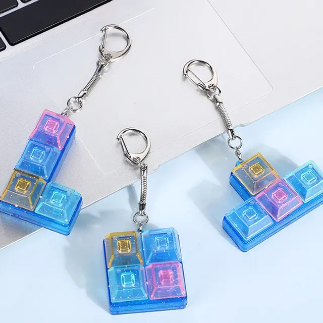 Keyboard Fidget Keychain for Stress Relief 2