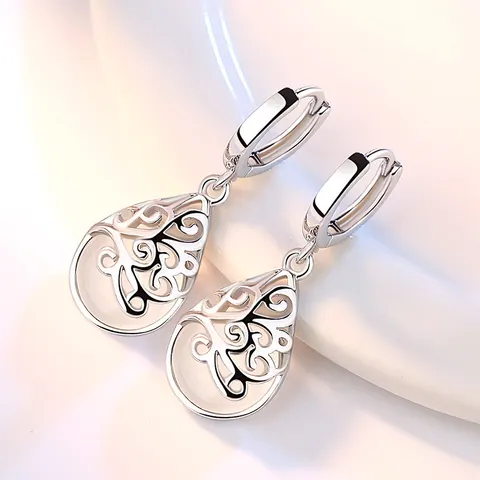 925 Silver-Plated Fashion Trend Moonlight Opal Totem Ear