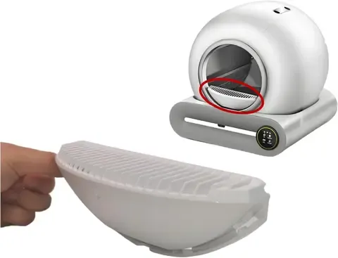 Automatisches Katzentoilettenzubehör das den Eingang Raute Erhöhte Schwelle