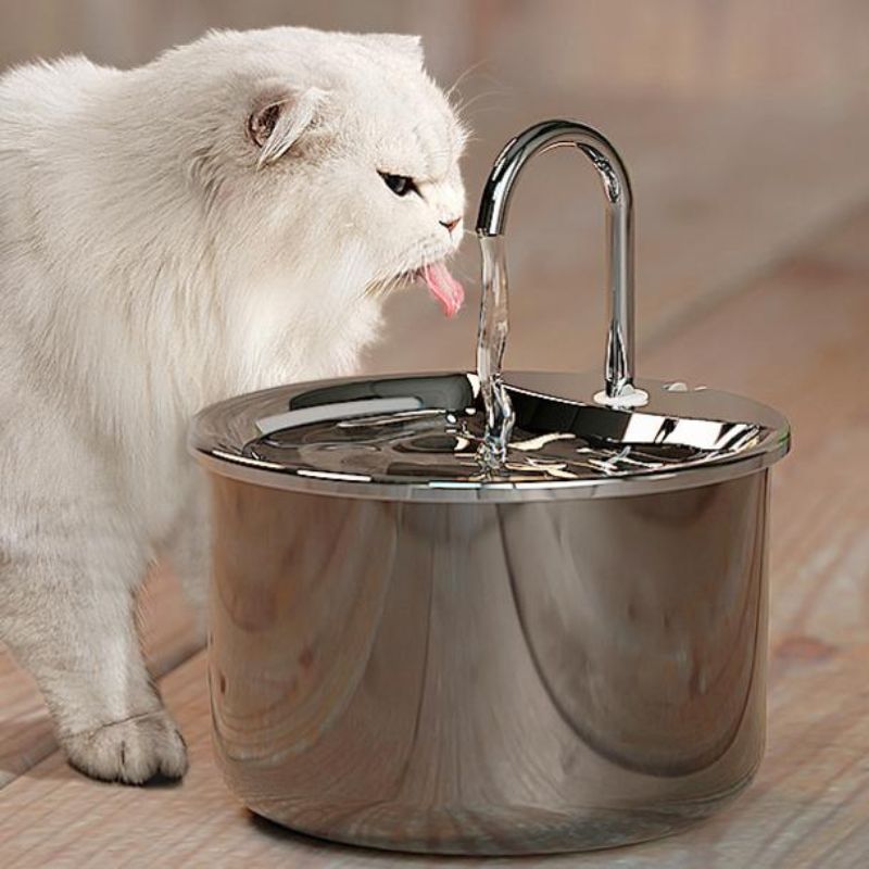 EJL Smart Indoor Pet Drinking Dispenser Stainless Steel