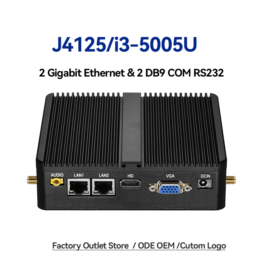 Intel Celeron J6412 Mini-PC mit Dual-LAN 2xRS232 485