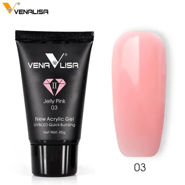 Clear UV-LED Acrylic Extension Nail Gel 3