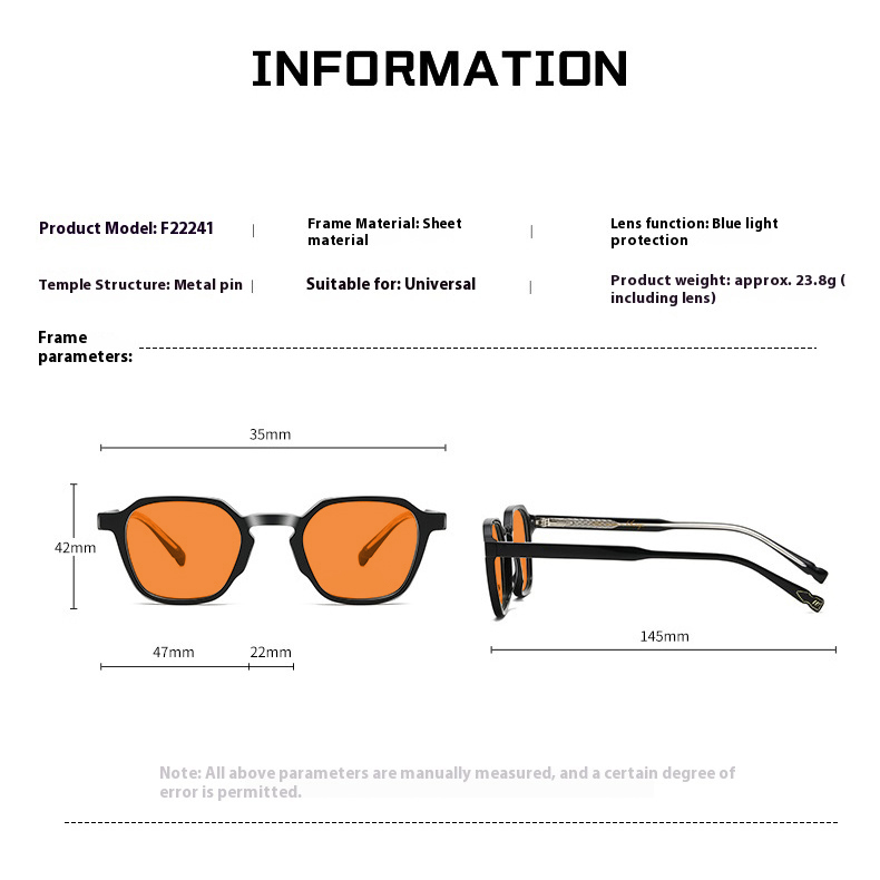 Classic Acetate Full Frame Unisex Eyeglasses Optical Frames 3