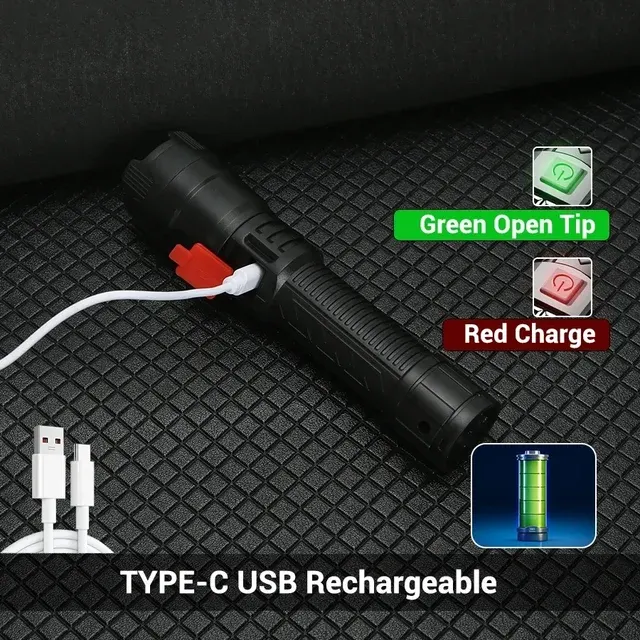 Tactical LED Flashlight with Zoom 1