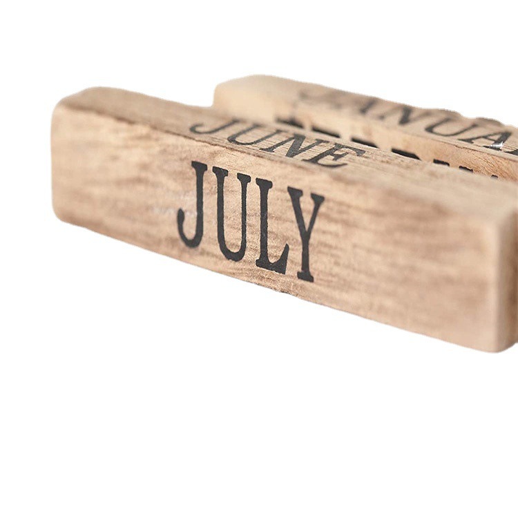 Wooden Desktop Organizer With Calendar Multifunction Multi-Tier Storage 3