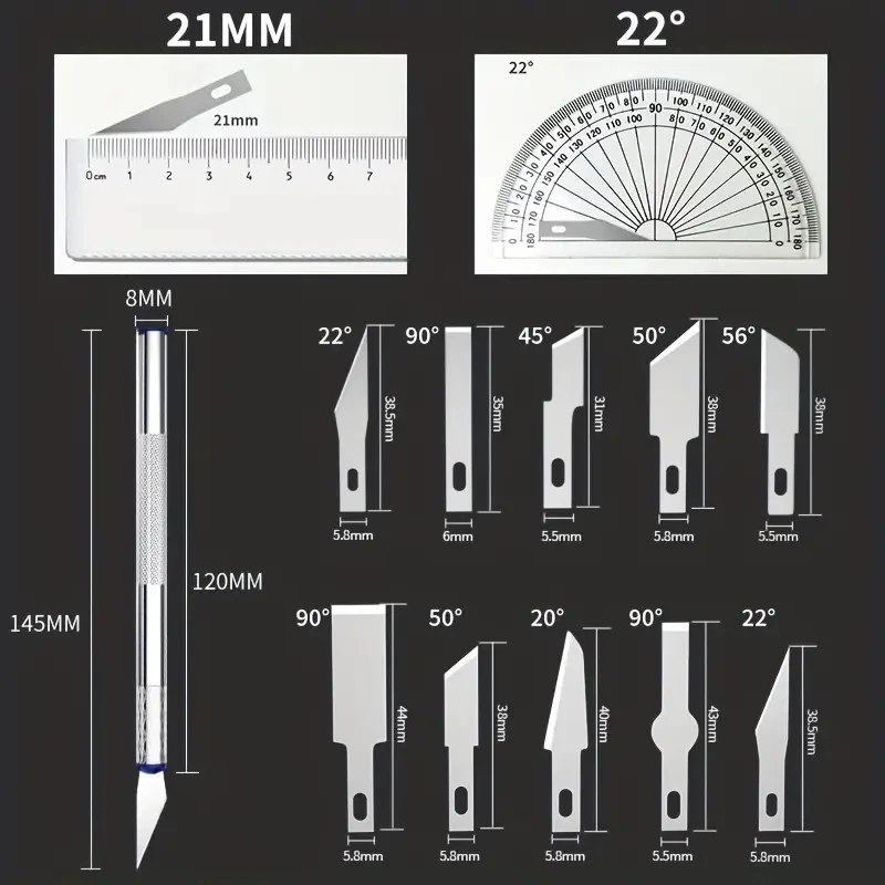 13-Piece Metal Precision Carving Knife Set 3