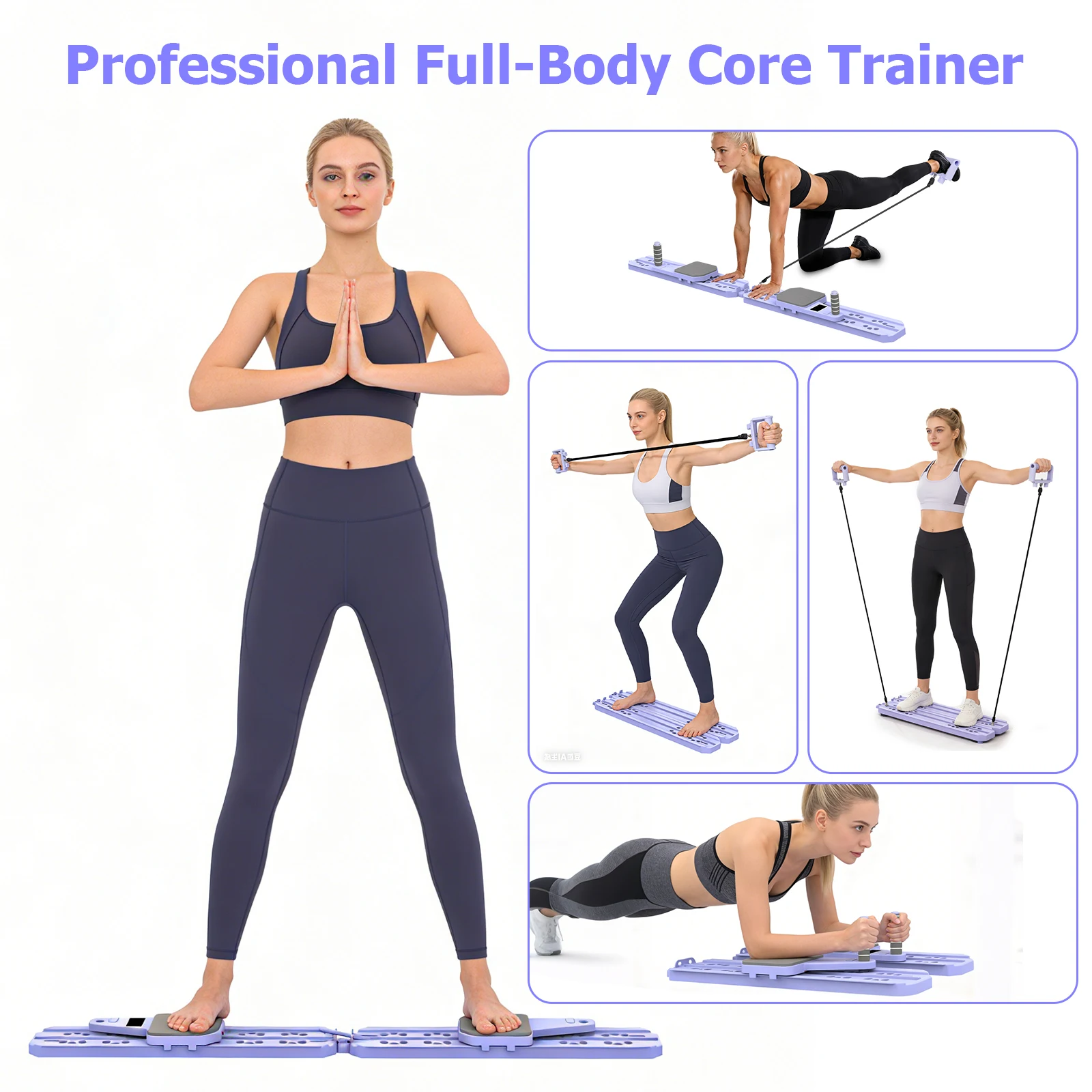 Multifunktionales Fitness-Board Bauchtrainer Faltbare Push-Up-Platte Ab-Pilates-Board Reformer Fitness-Core-Trainingsgerät 3