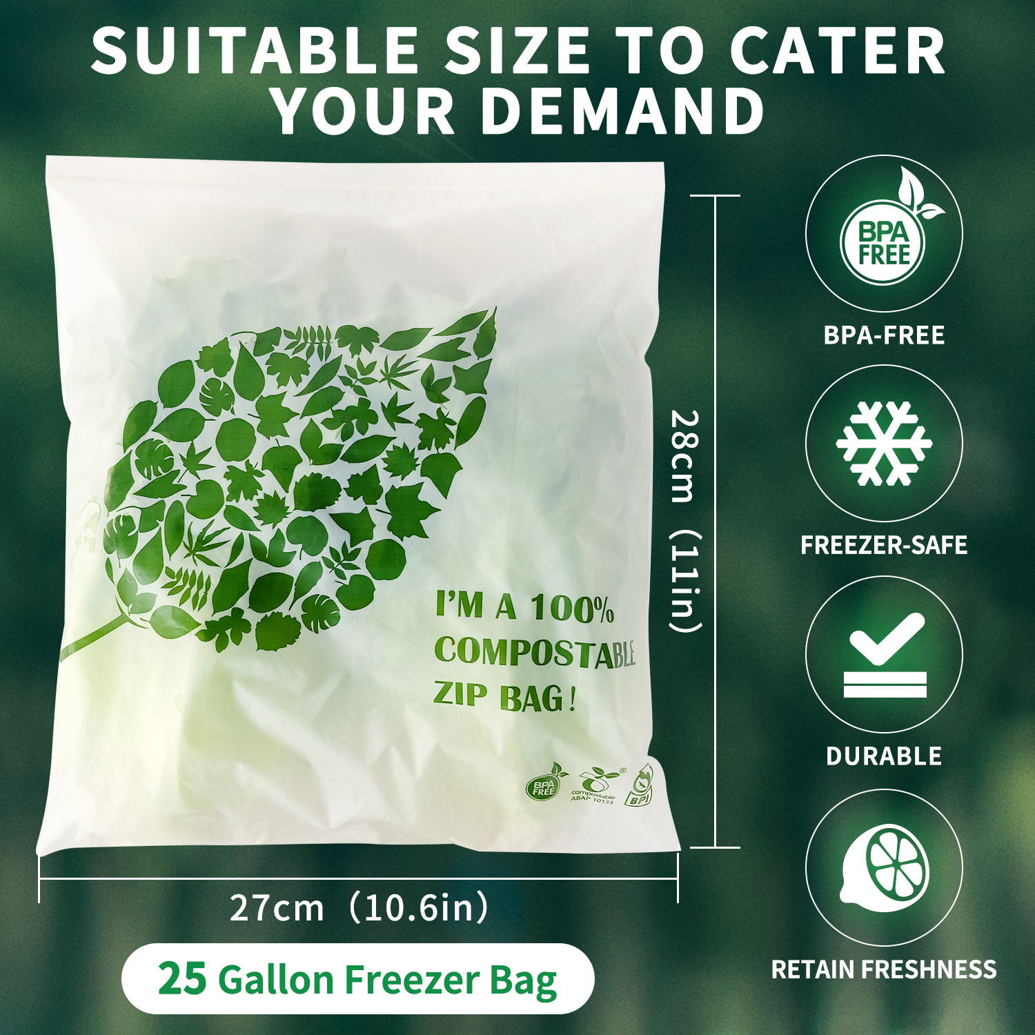 Eco Friendly Food Grade Packaging Reusable Ziplock Storage 2