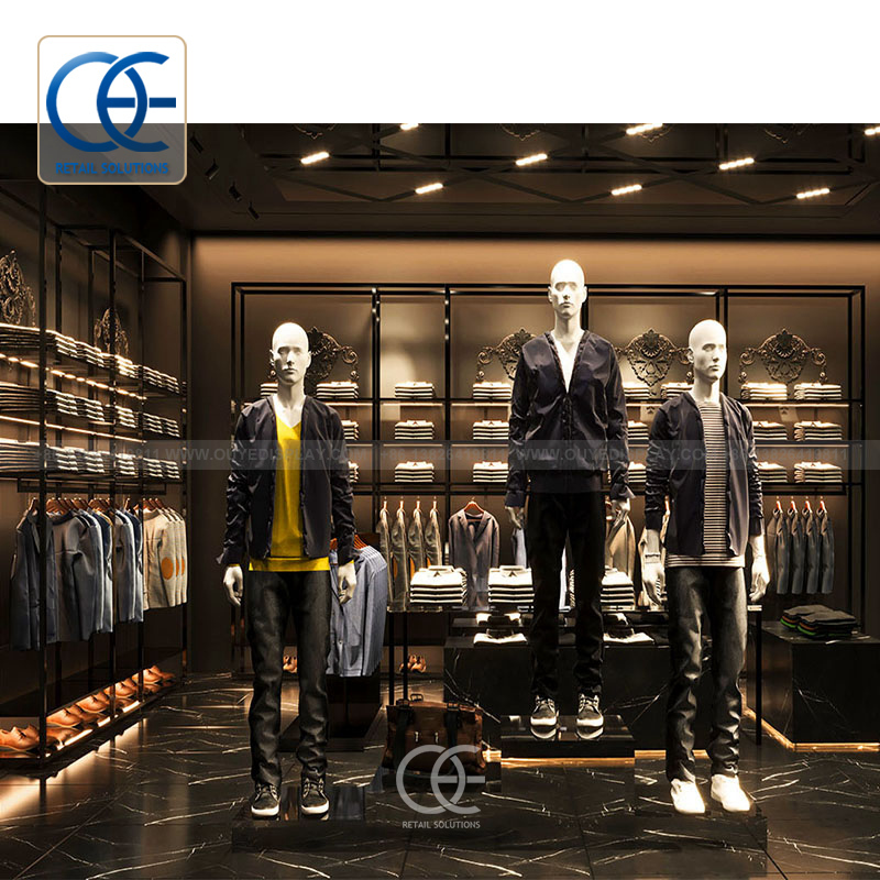 Lighting-Driven Layouts Clothes Rack Covered Stand High-end Shop 2