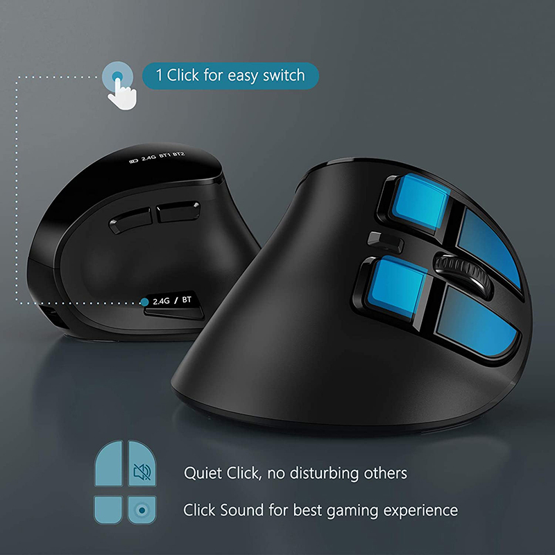 Ergonomic Vertical Wireless Mouse 9 Buttons 4