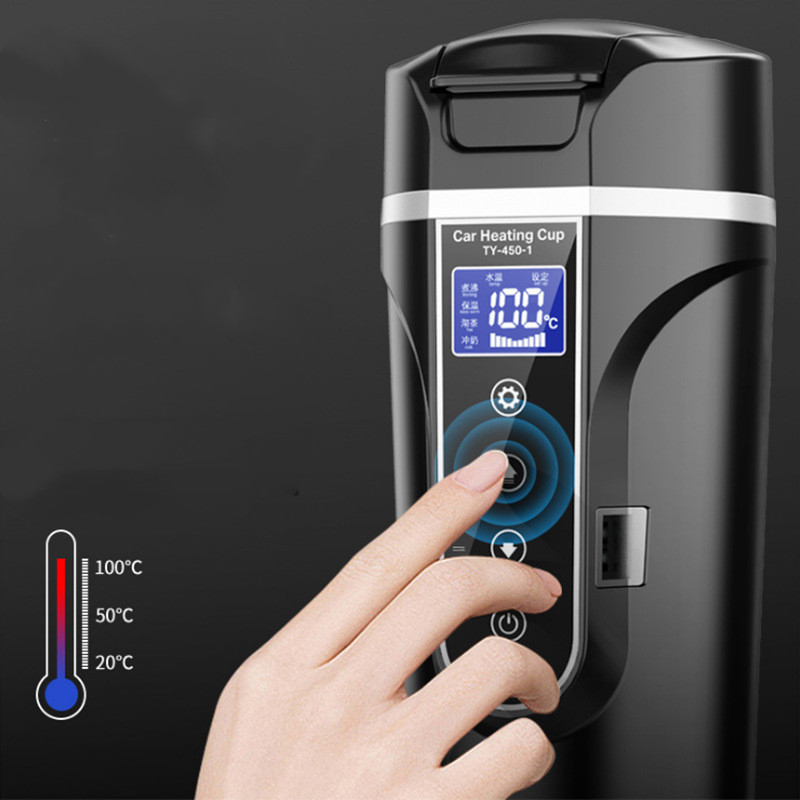 Portable Car Bottle Smart Touch Digital Display Insulated