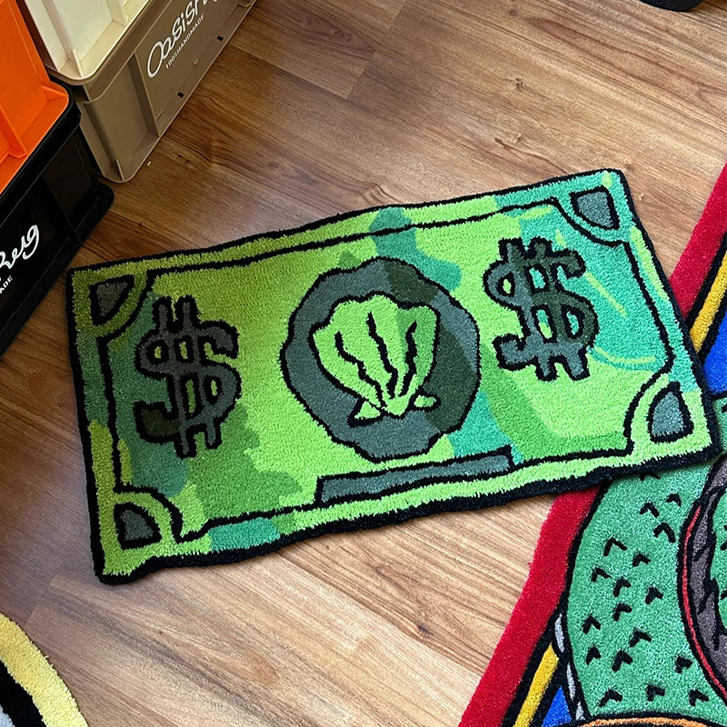 VIKAMA Teppich mit Münzmuster Spongebob Schlafzimmer Wohnzimmer Seitenteppich