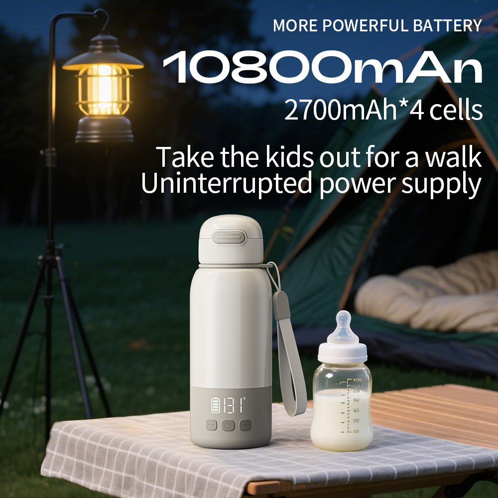 Heated Camping Water Bottle 450ml with Power Bank 2