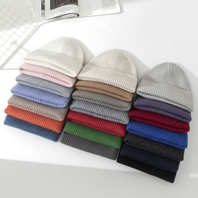Ribbed Merino Wool Knit Beanie 2