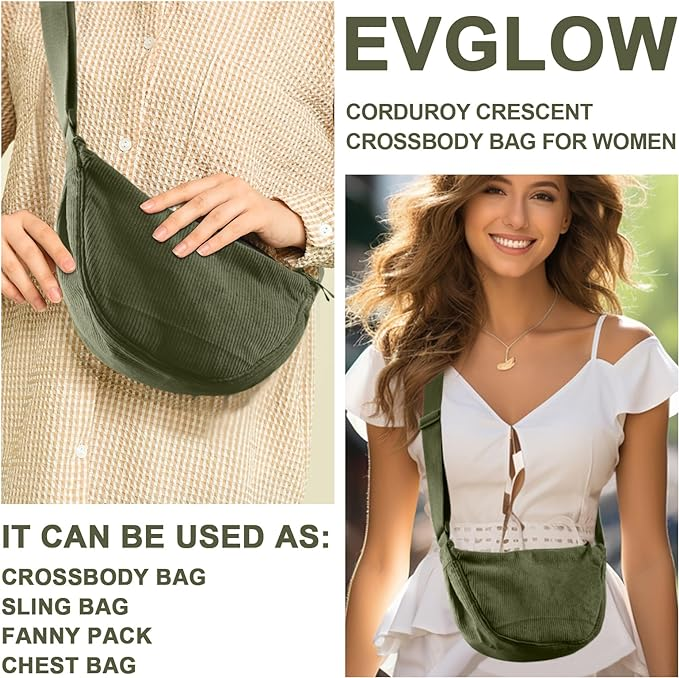 Small Nylon Crescent Crossbody Bag 3