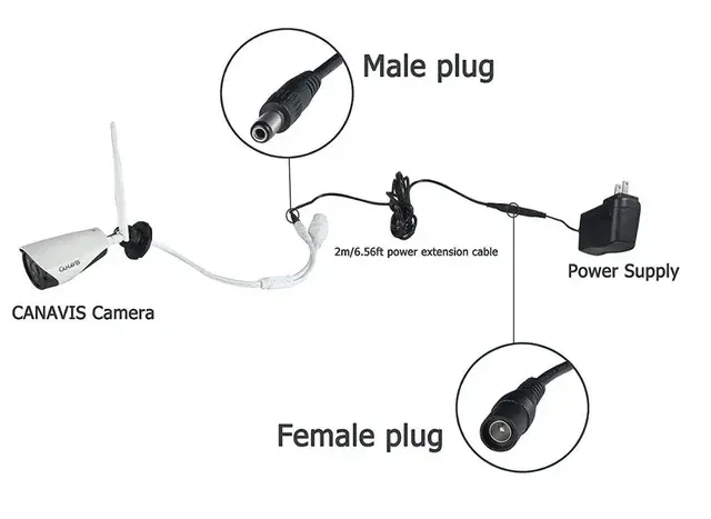 DC Barrel Extension Cable 1–10 m 3