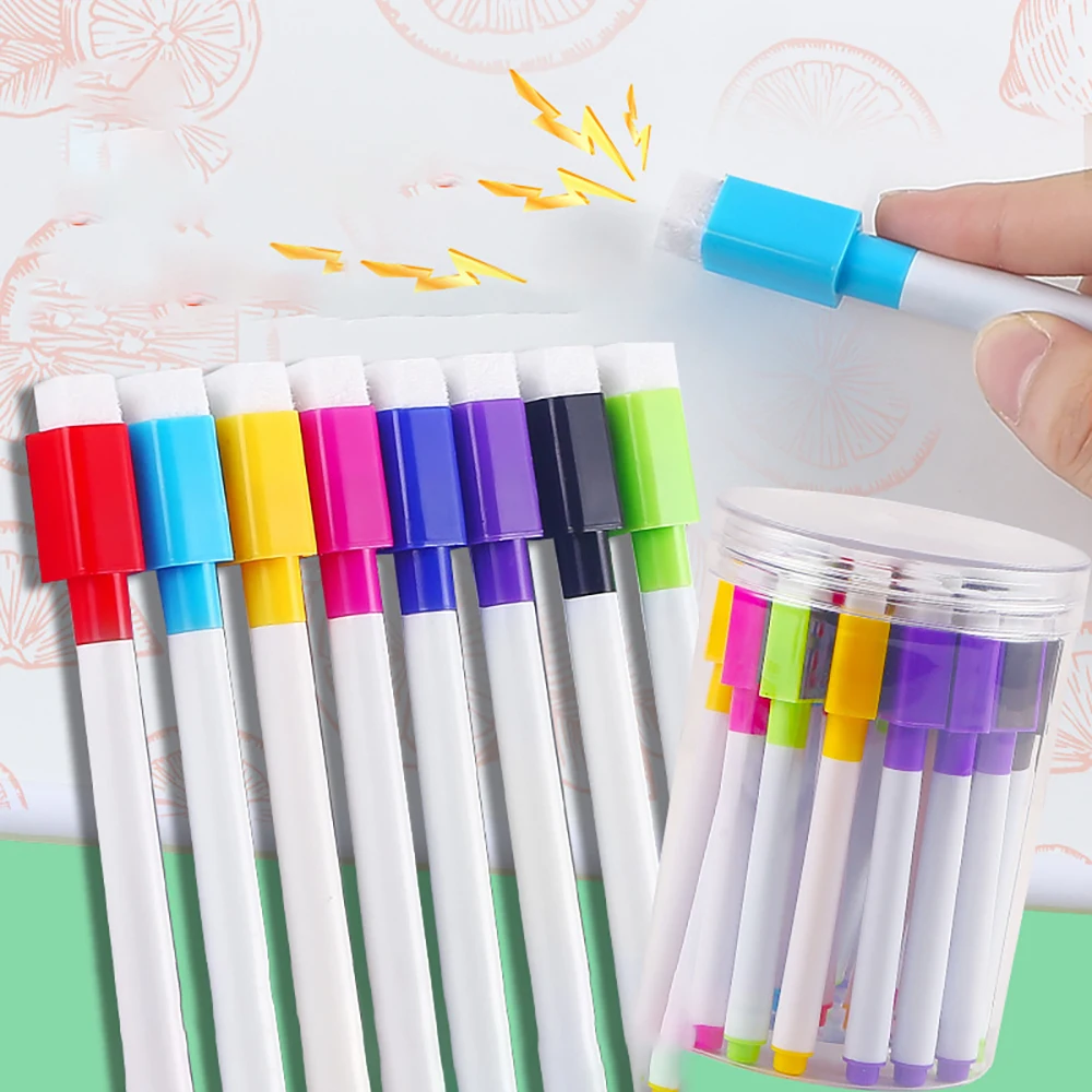 8-Color Ball Tip Whiteboard Marker Set 2